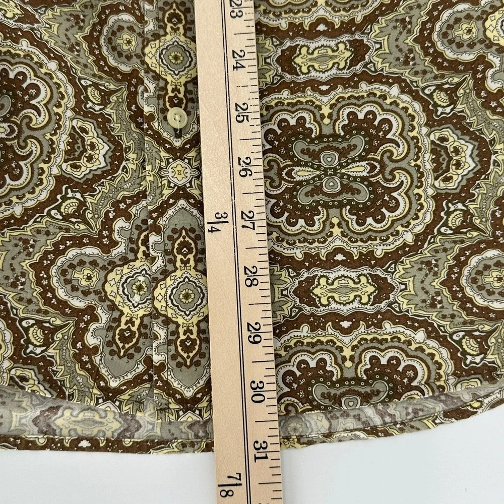 J Crew Mens Size S Button Down‎ Shirt Long Sleeve Patterned Print Cotton